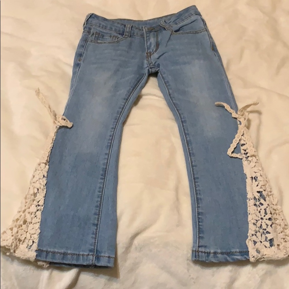 ML Kids jeans with crochet detail